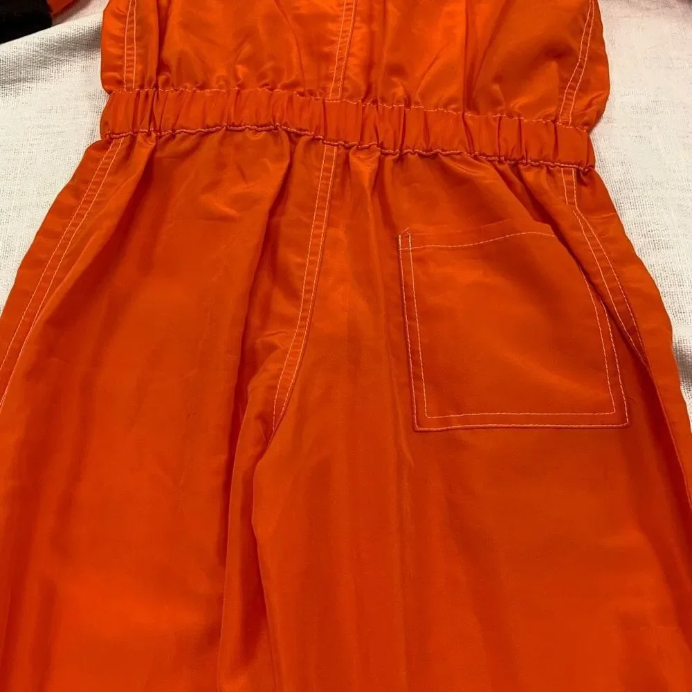 NASA Kids Orange Astronaut Costume Jumpsuit